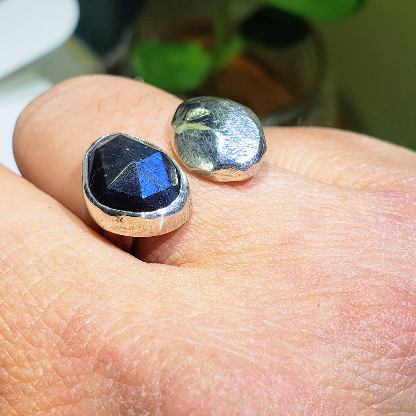 Midnight Labradorite Open Ring