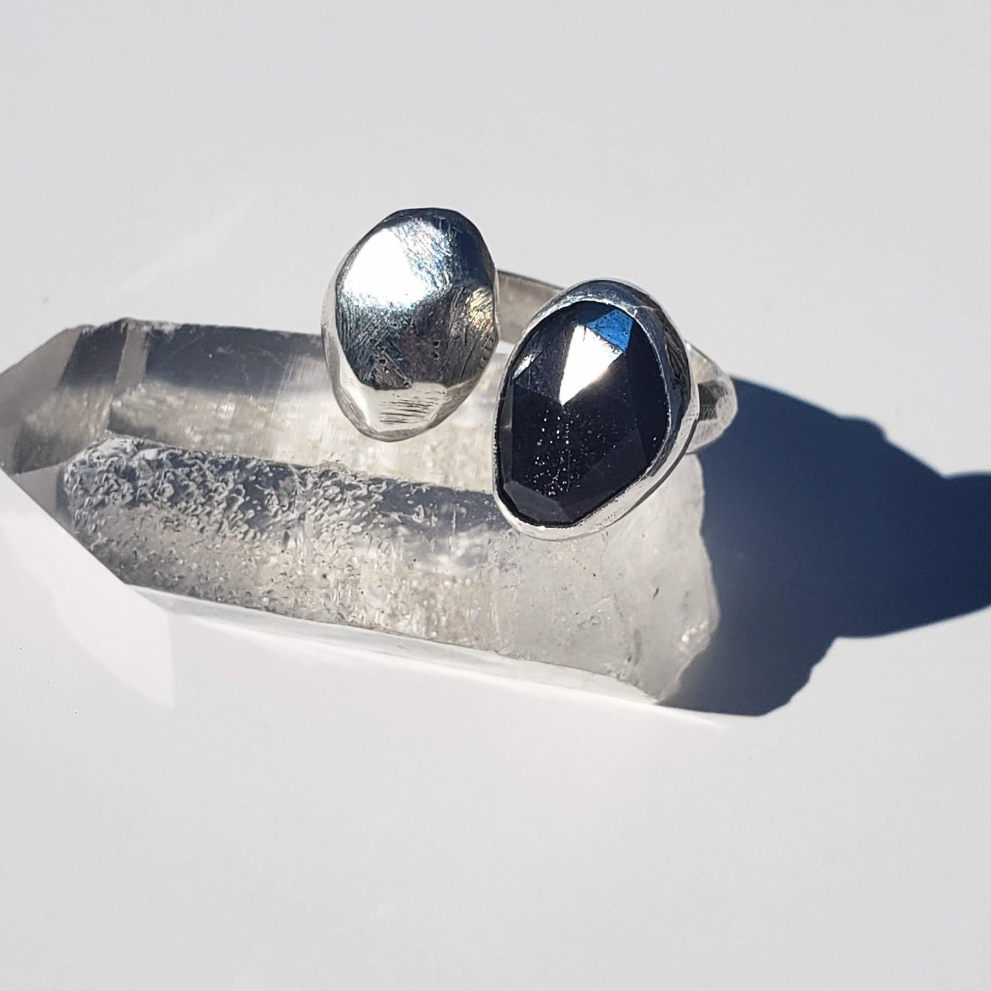 Midnight Labradorite Open Ring