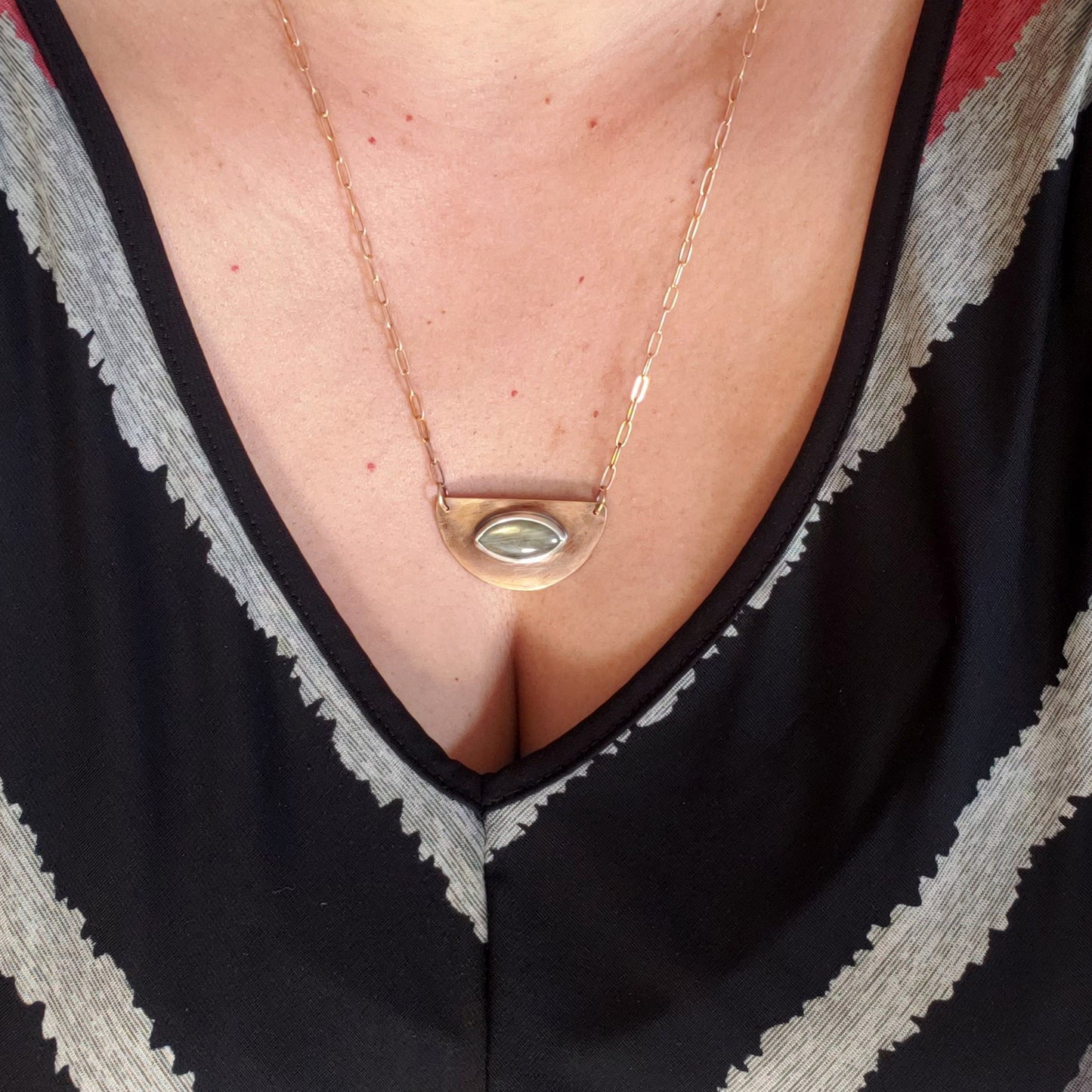 IRIS - Bronze and Labradorite Necklace