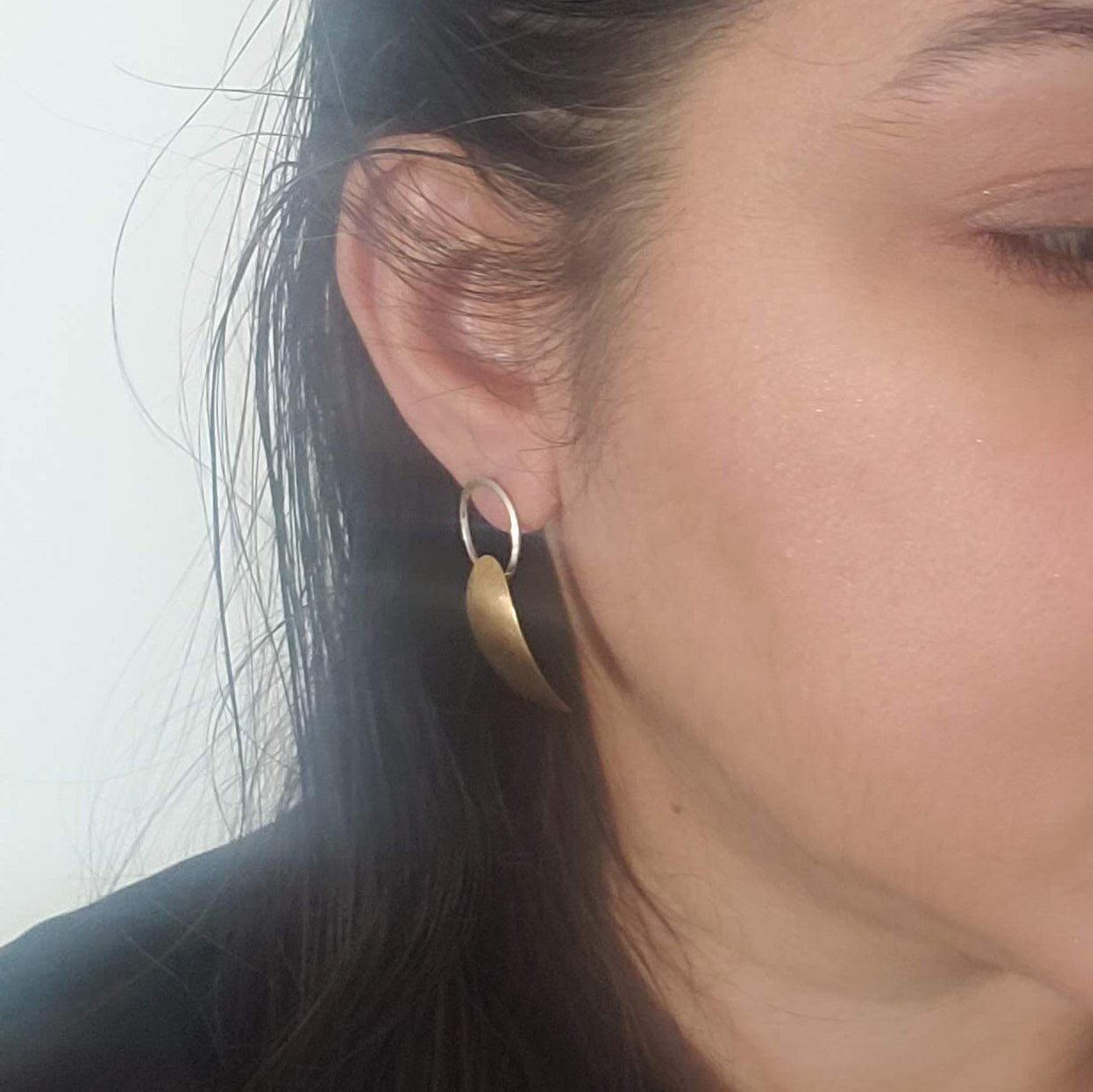 LUZ - Brass and Silver Earrings