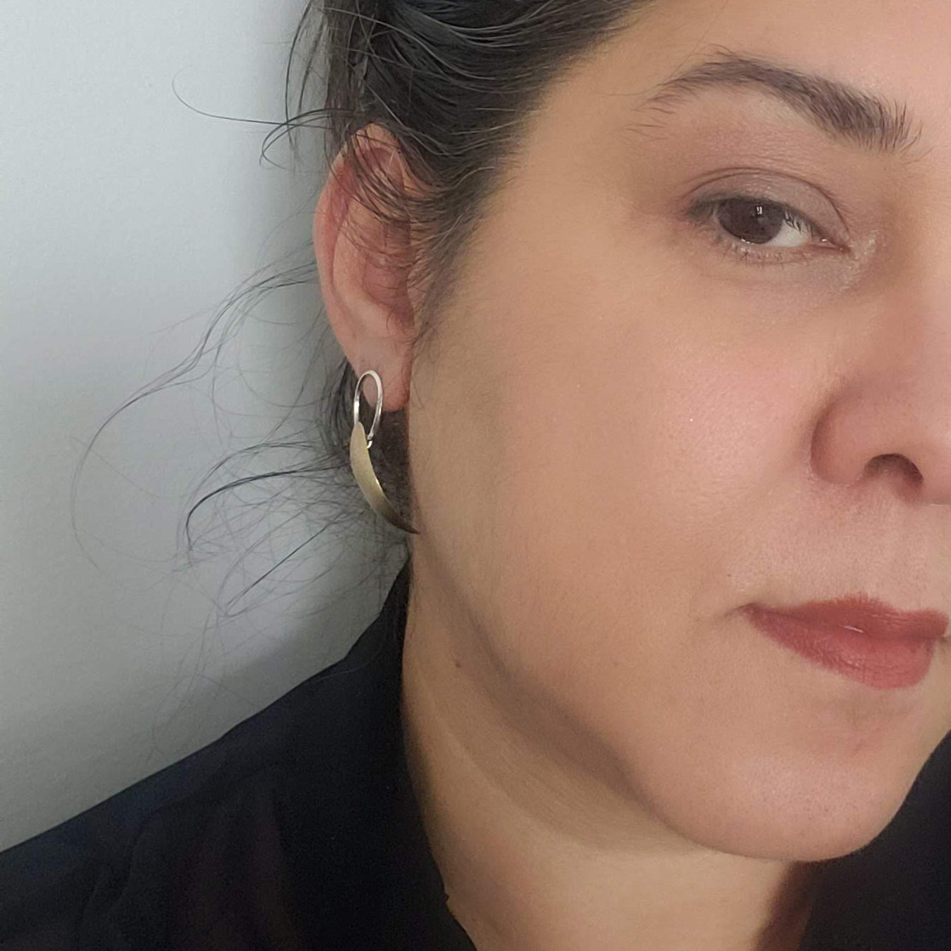 LUZ - Brass and Silver Earrings