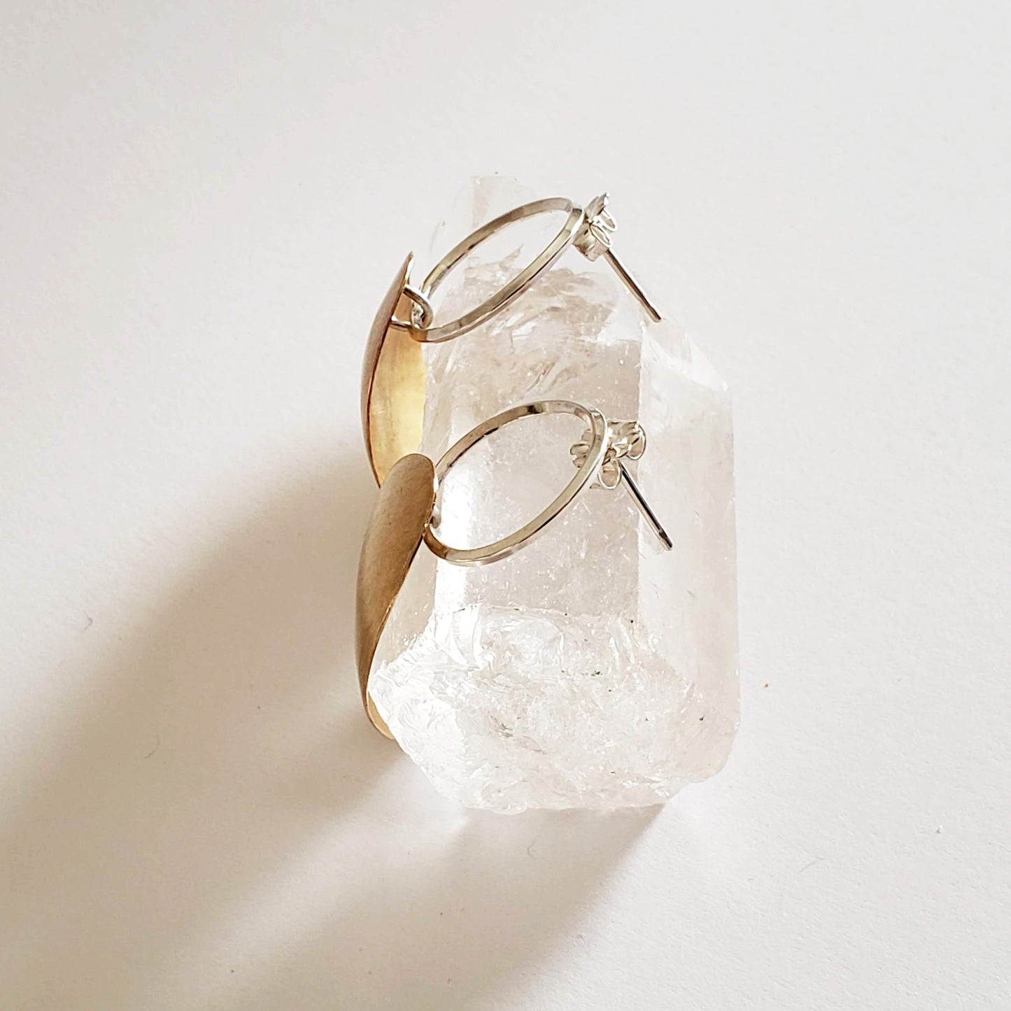 LUZ - Brass and Silver Earrings