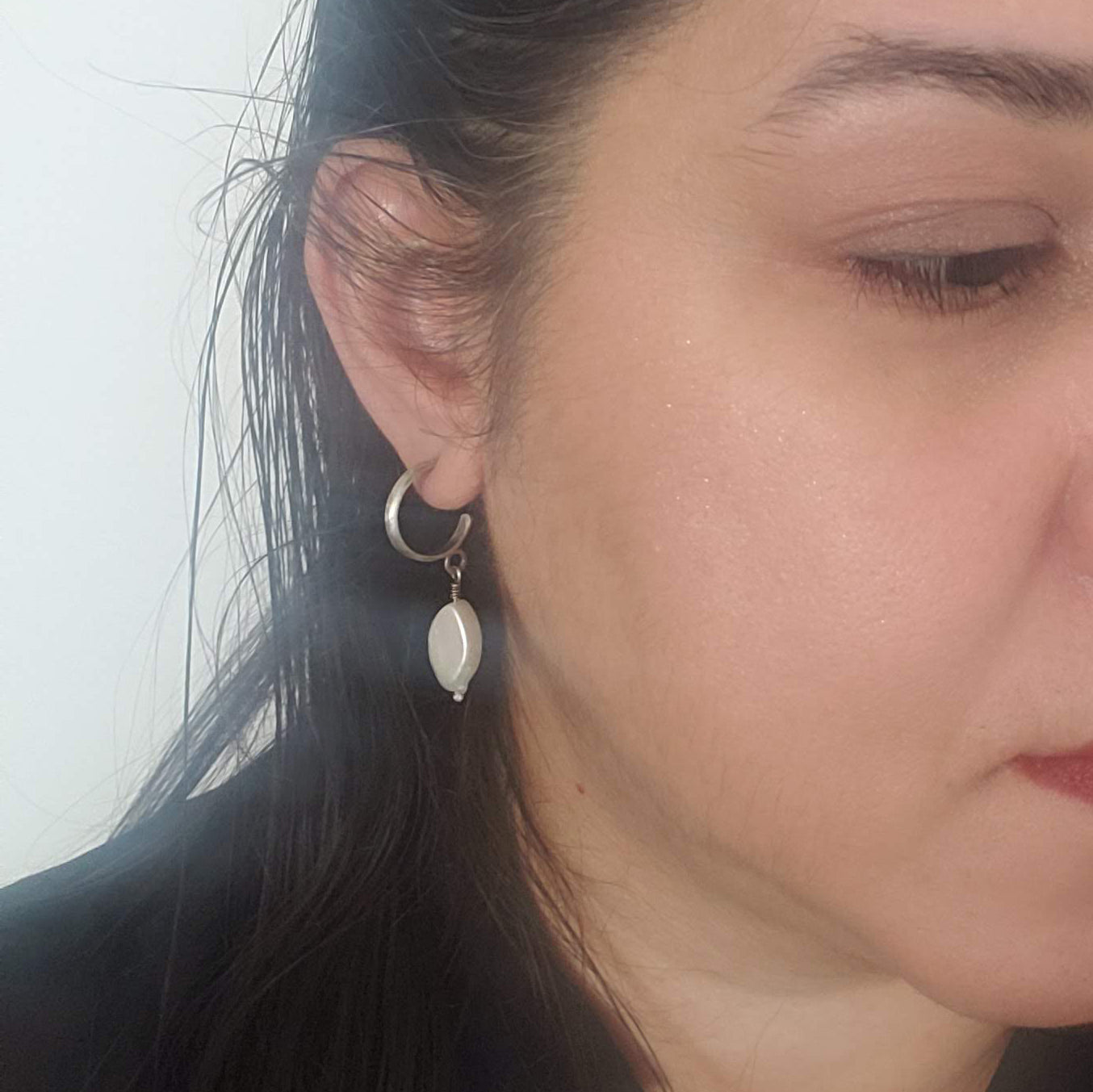Half Hoops with Pearls