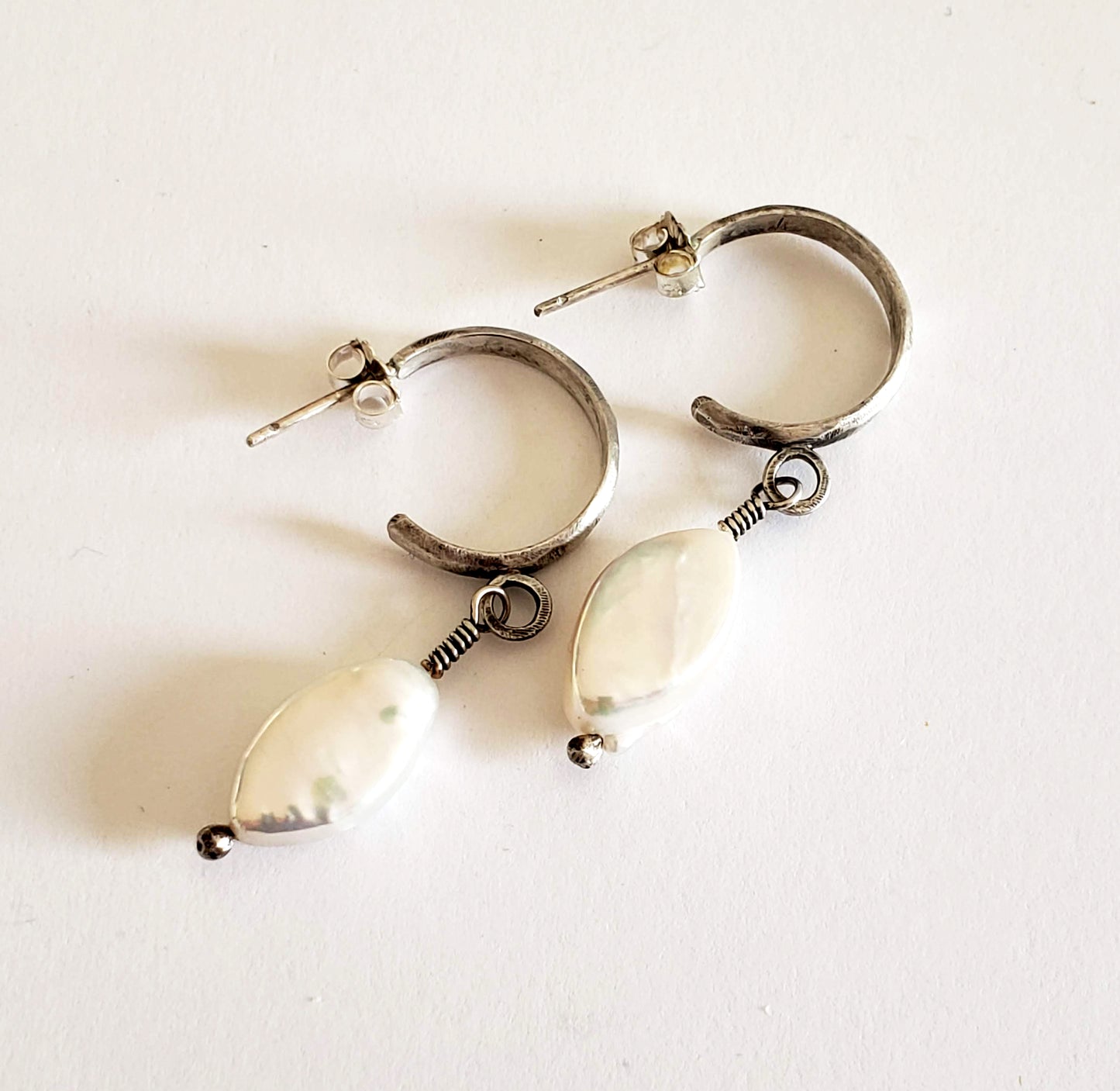 Half Hoops with Pearls
