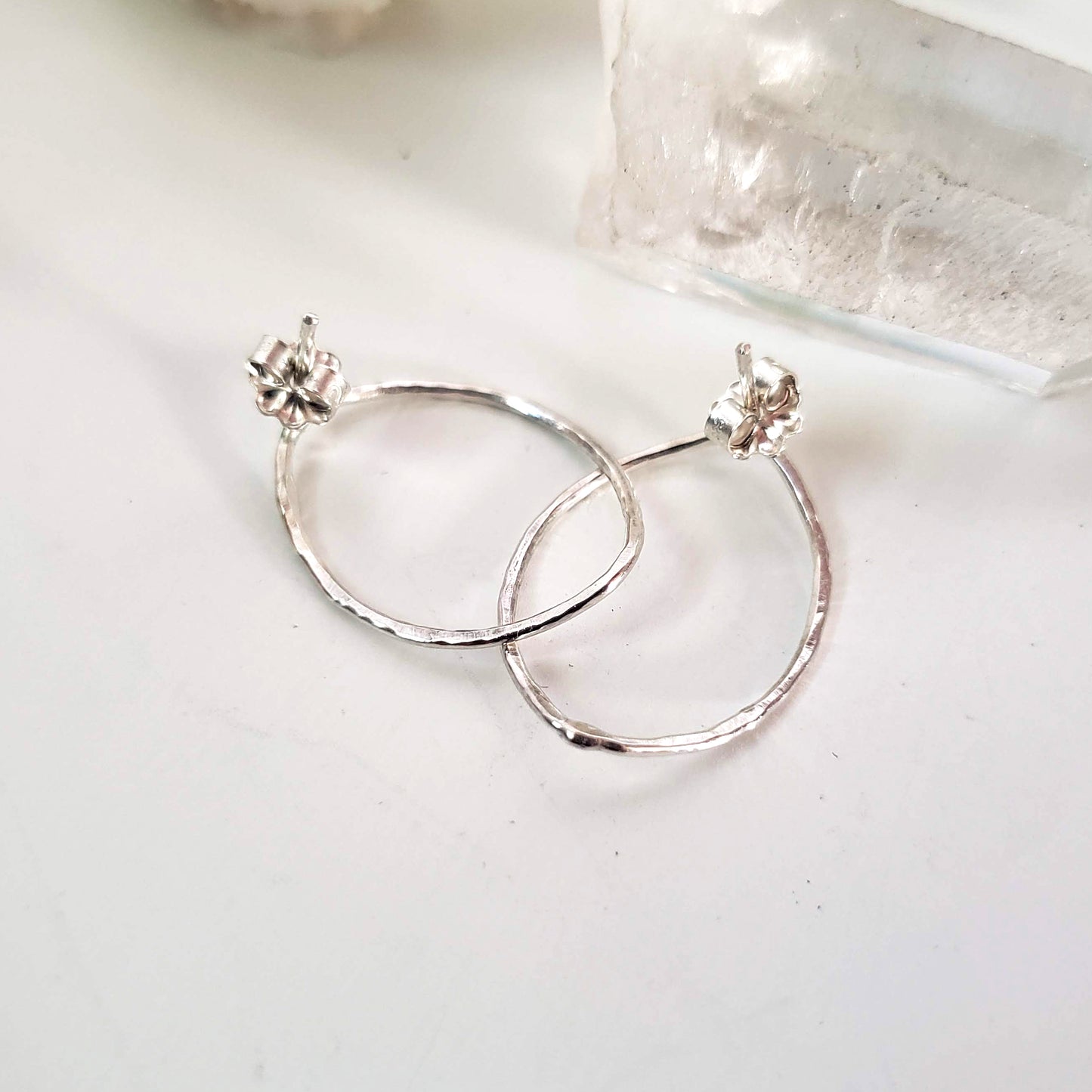 Pendientes de aro IRIS de plata marquesa