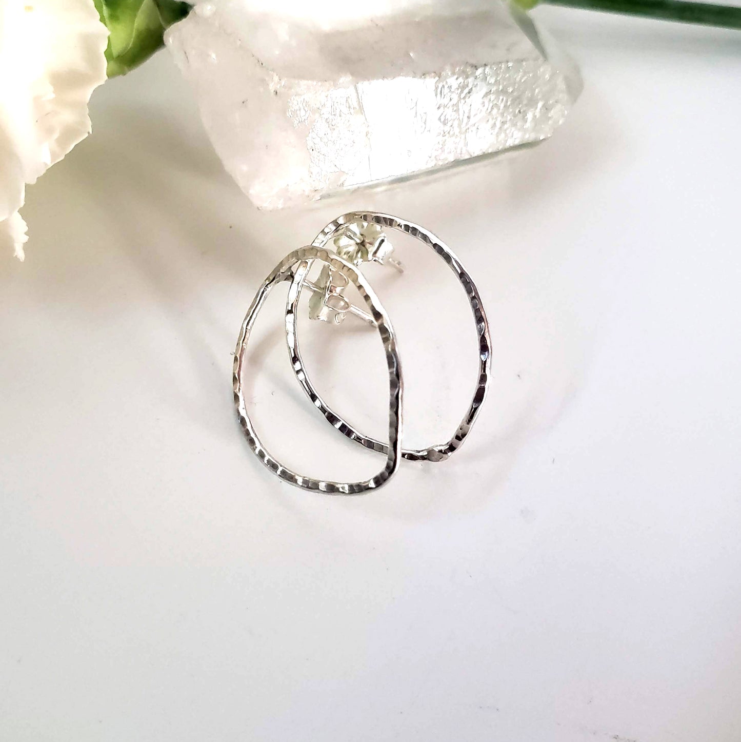 Pendientes de aro IRIS de plata marquesa