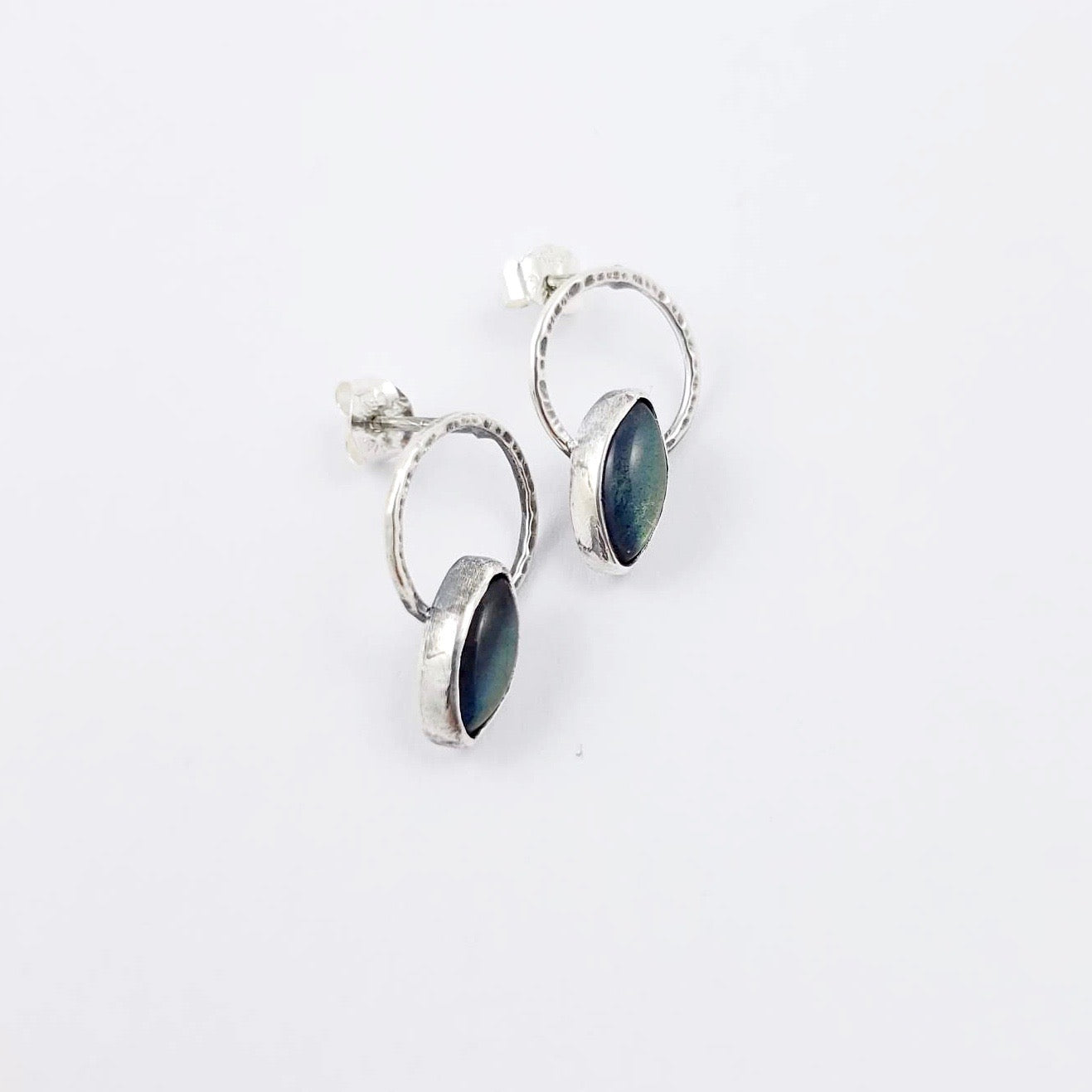 IRIS - Pendientes de labradorita y plata de ley "La Vidente"