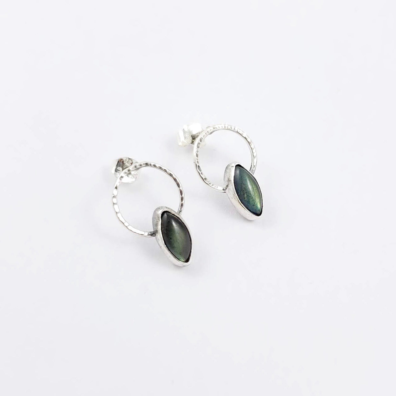 IRIS - Pendientes de labradorita y plata de ley "La Vidente"