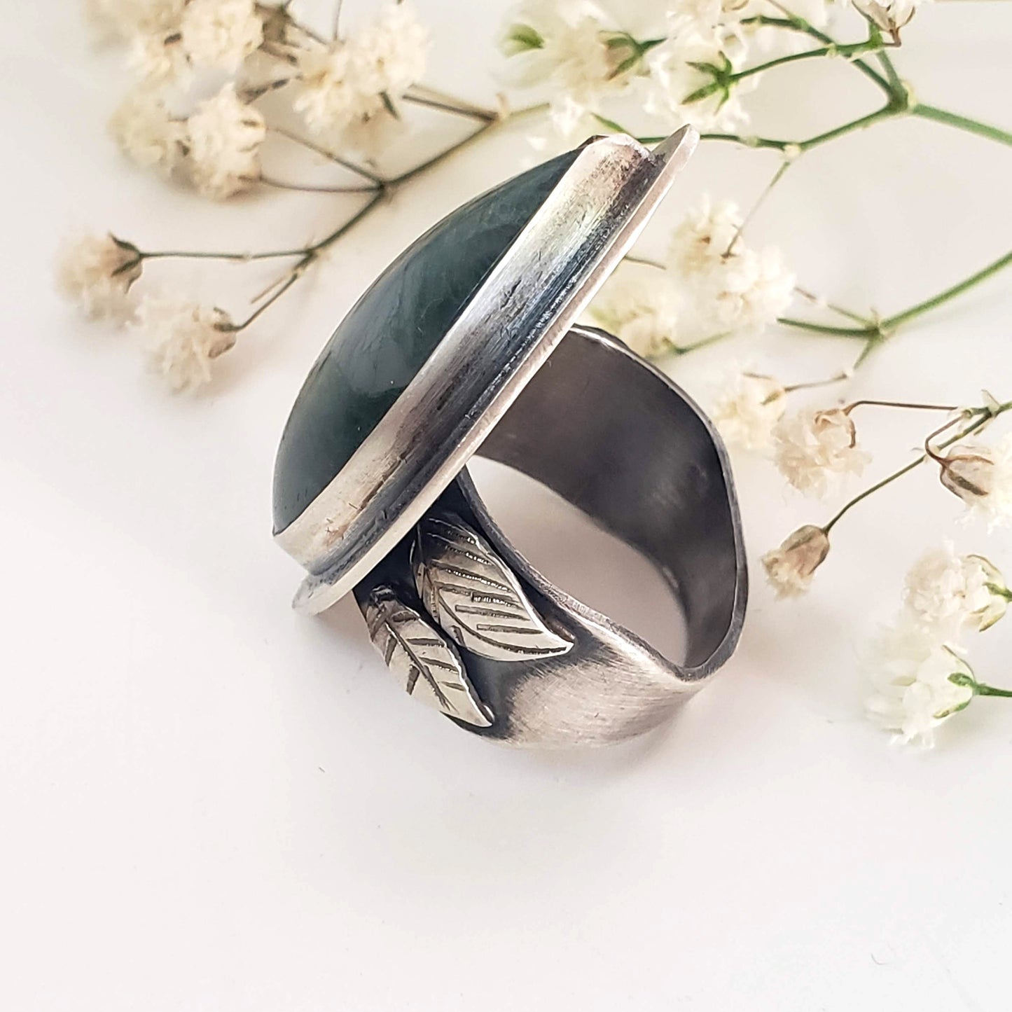 Moss Agate Ring