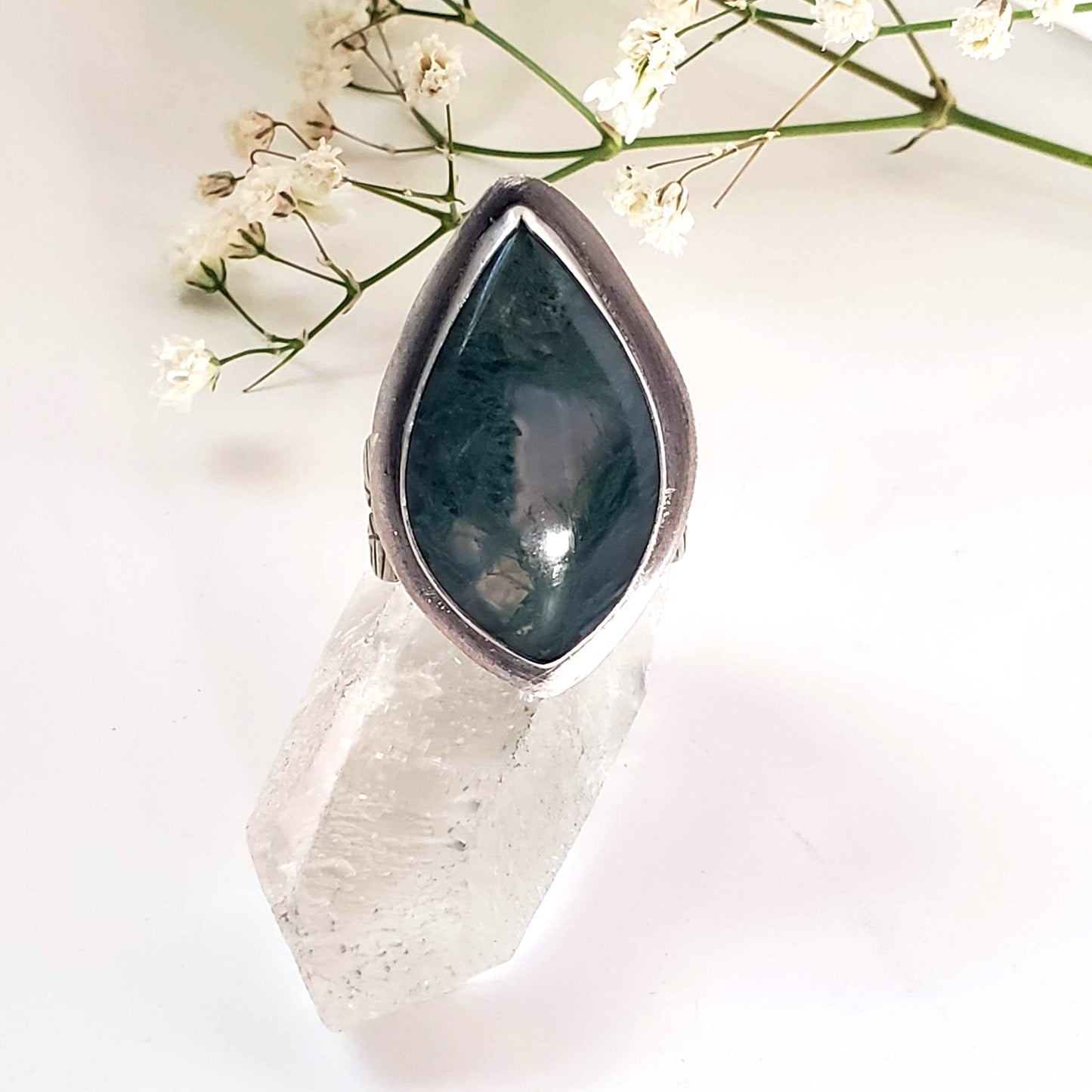 Moss Agate Ring