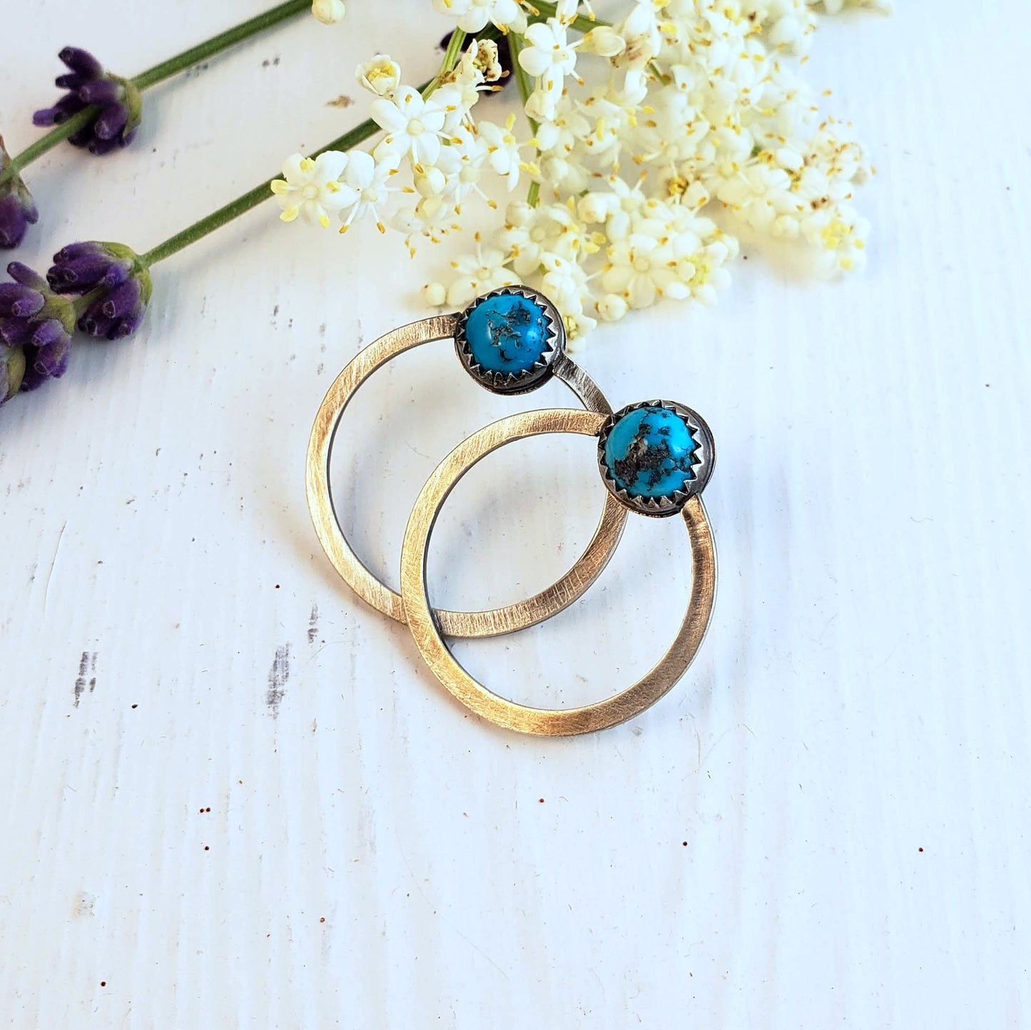 Pendientes IRIS Círculo Turquesa