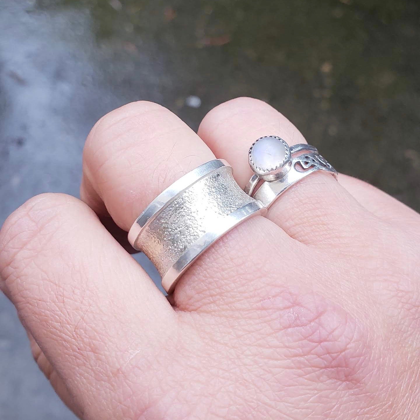 Unisex Sterling Silver Band - Gemspell