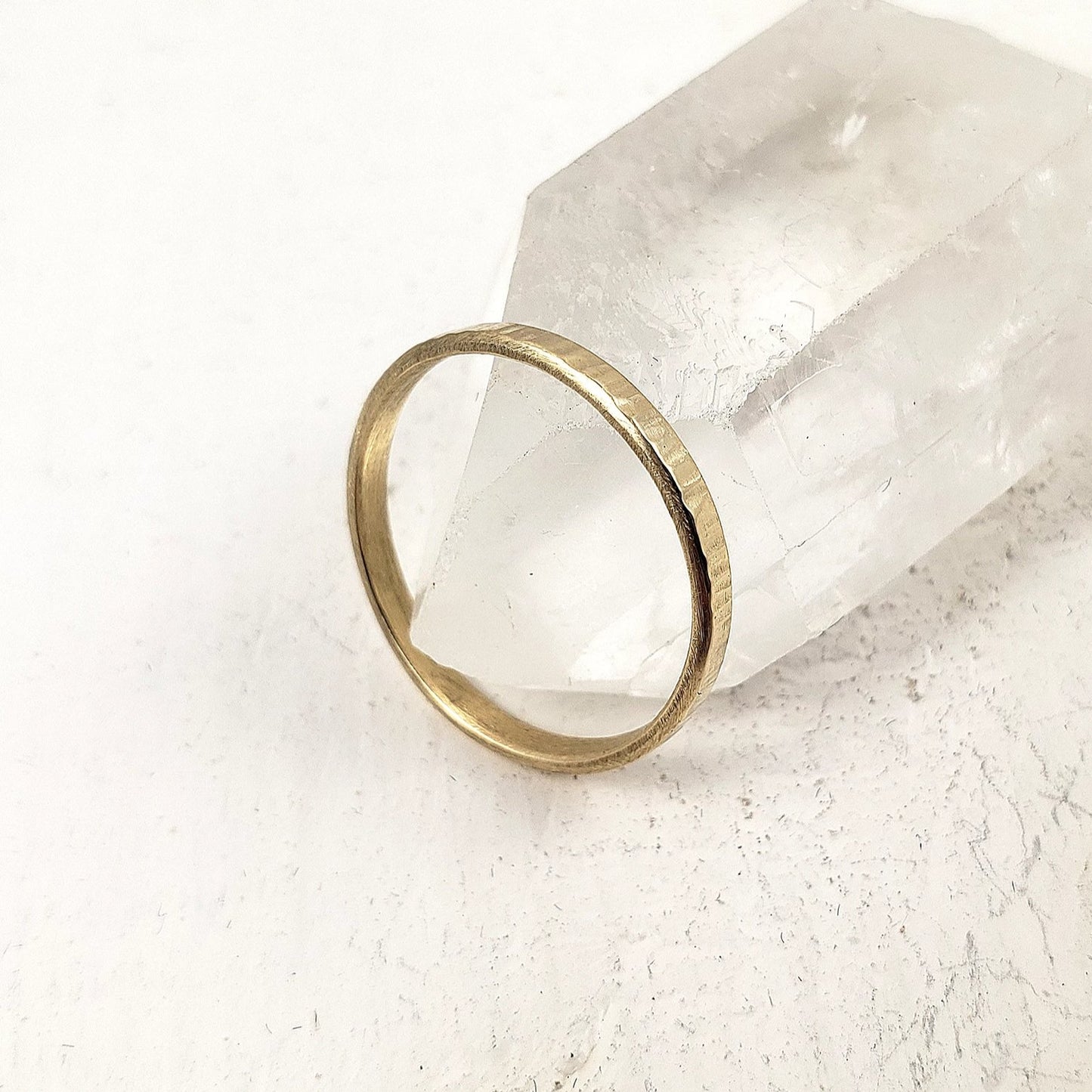 Solid Gold Band 2mm, Textured