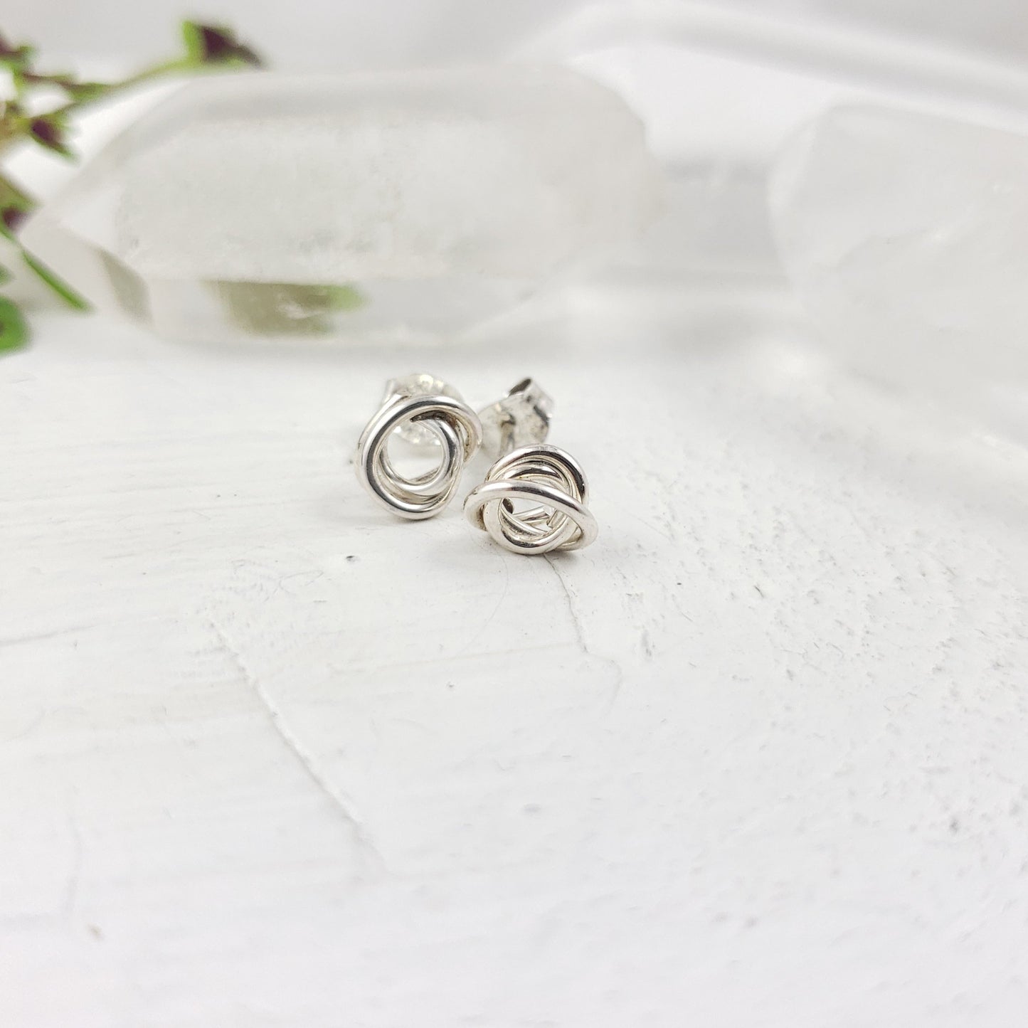 Silver Knot Studs