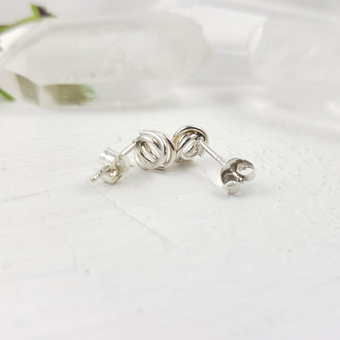 Silver Knot Studs