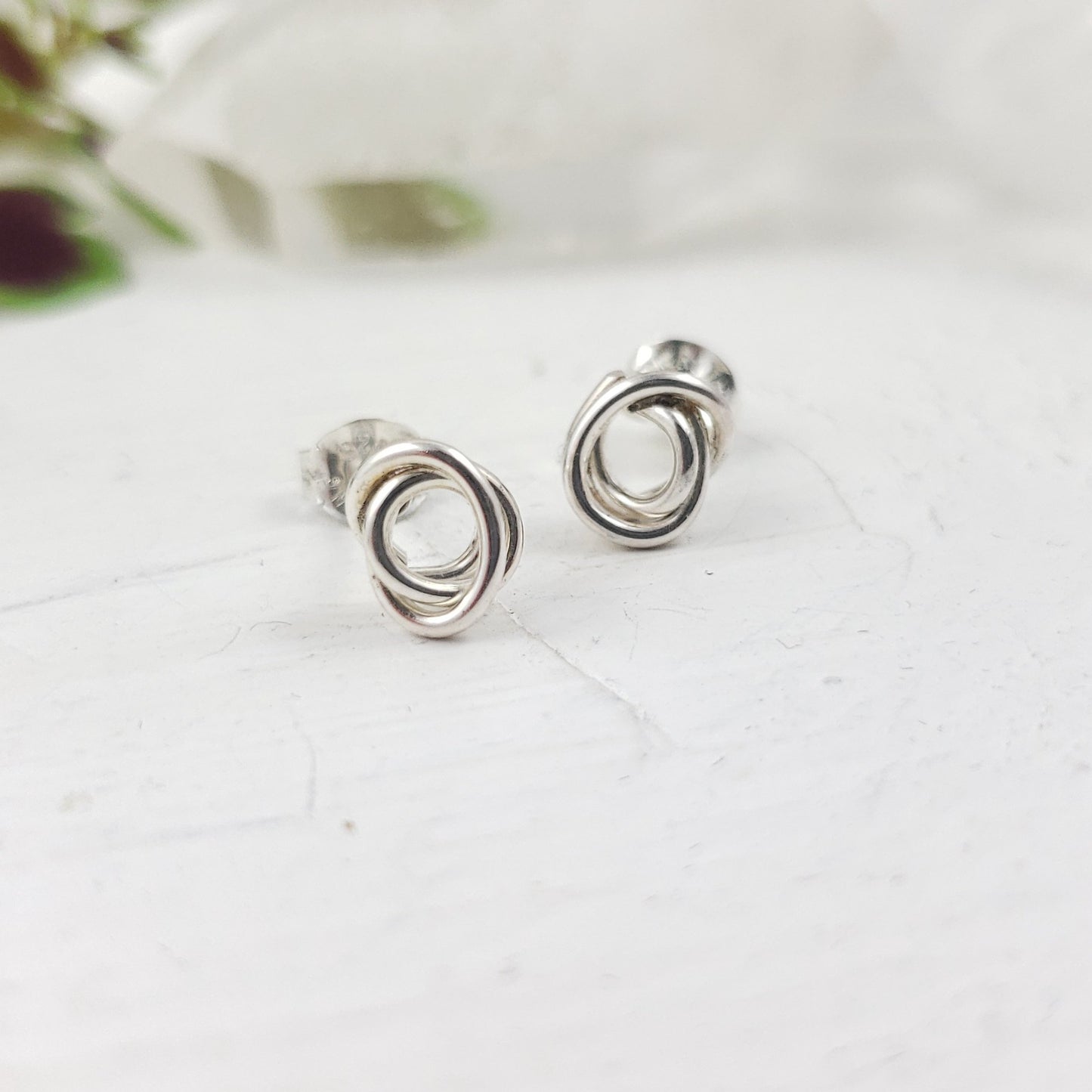 Silver Knot Studs