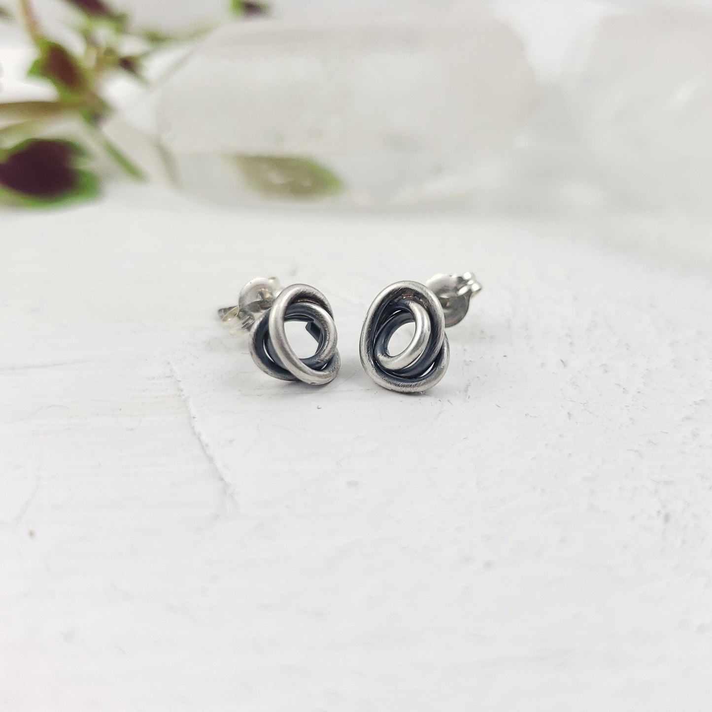 Silver Knot Studs