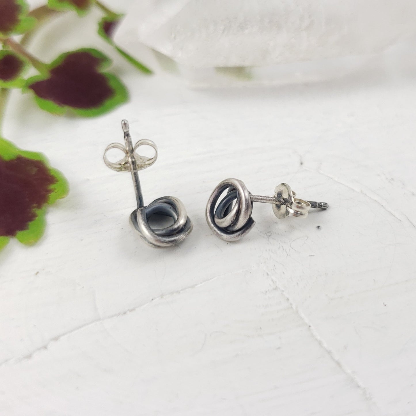 Silver Knot Studs