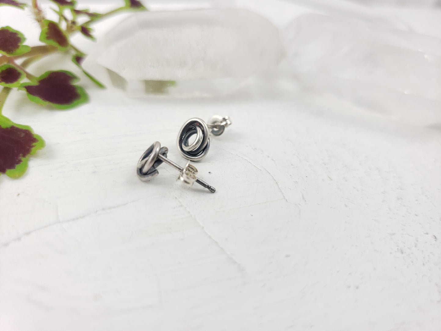 Silver Knot Studs
