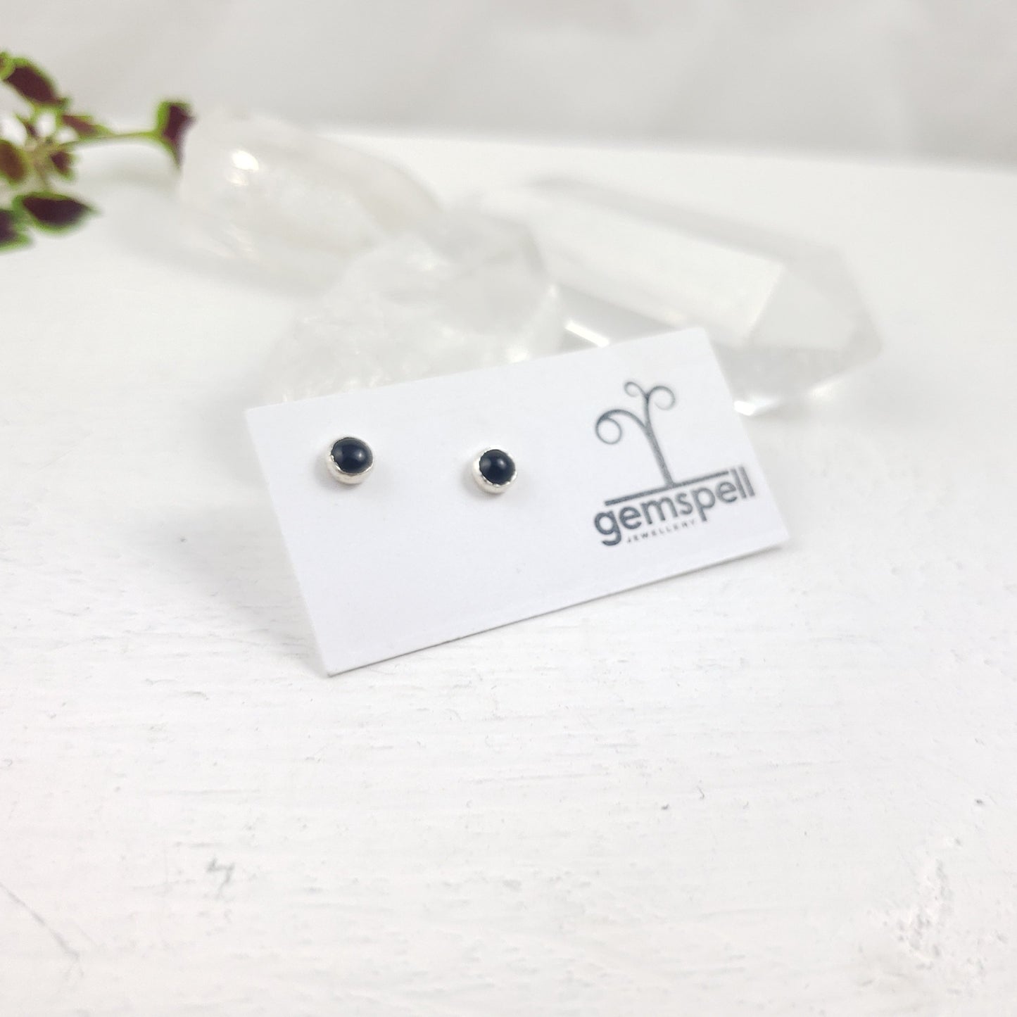 Small Black Onyx Studs