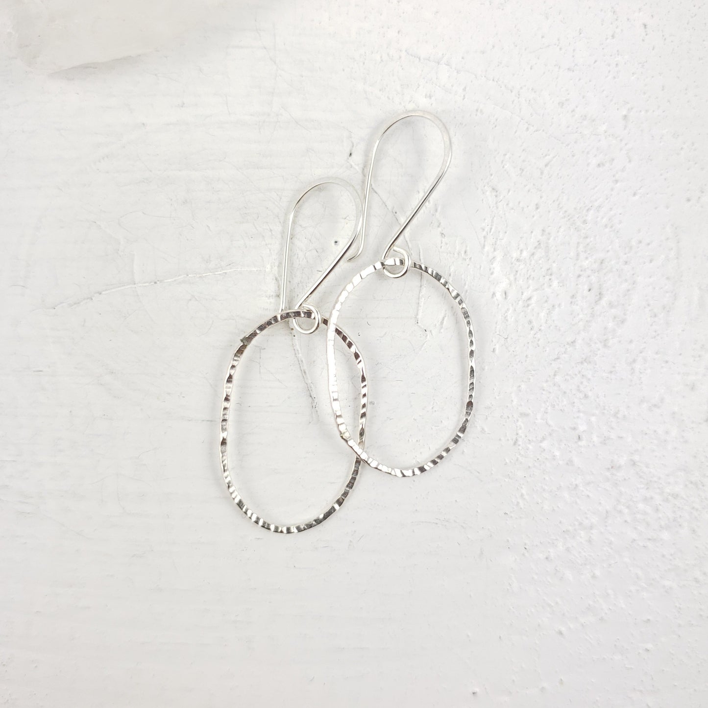 Oval Dangle Hoops