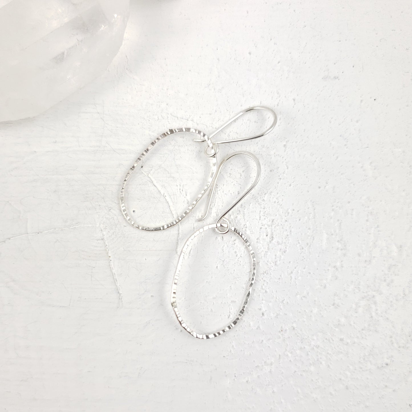 Oval Dangle Hoops