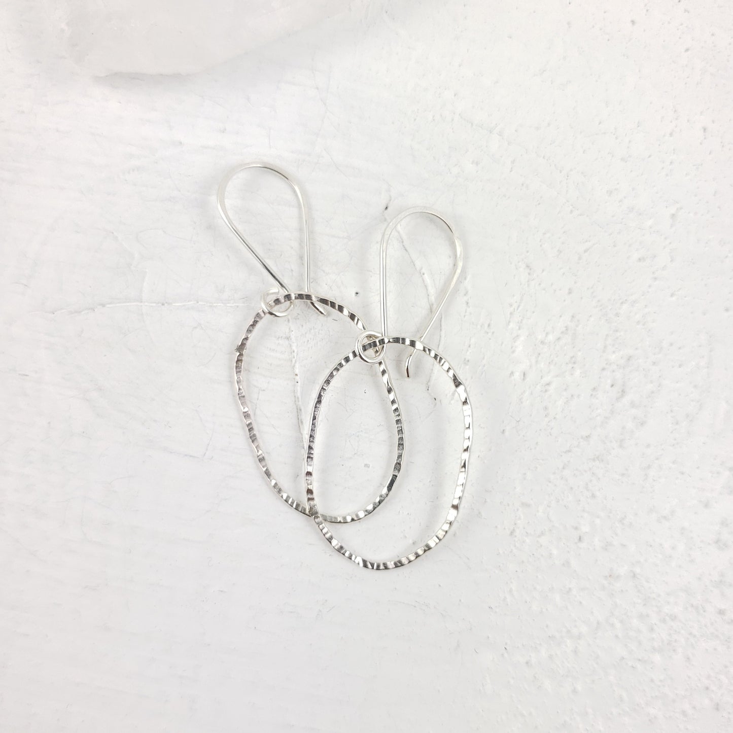 Oval Dangle Hoops