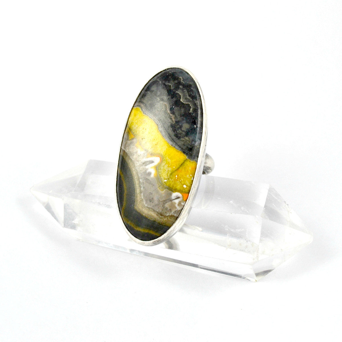 Bumblebee Jasper Statement Ring, Size 6.5 - Gemspell