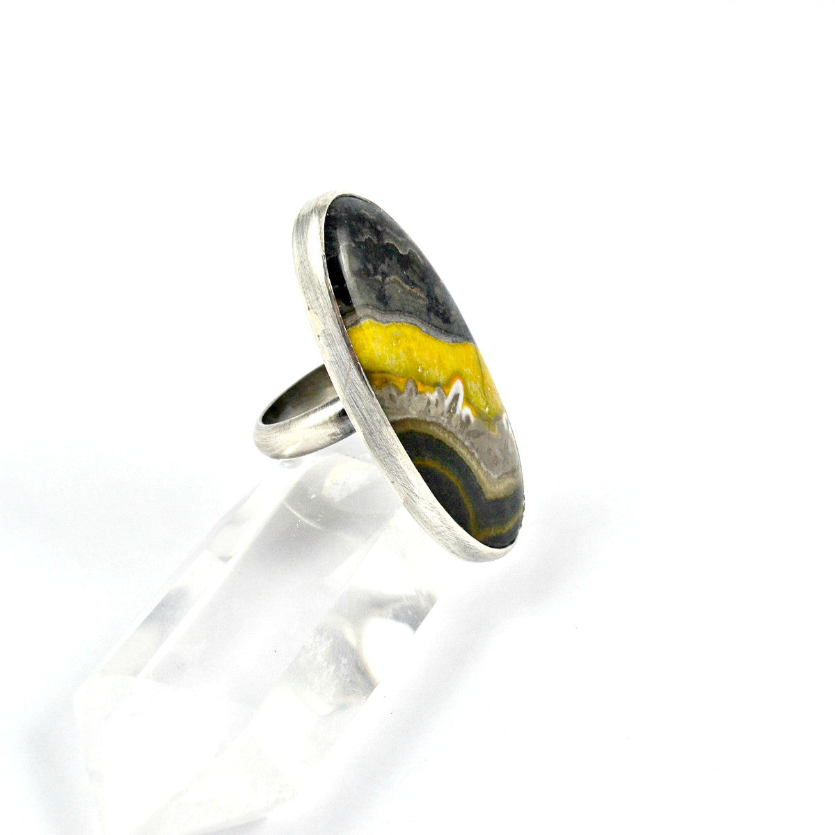 Bumblebee Jasper Statement Ring, Size 6.5 - Gemspell