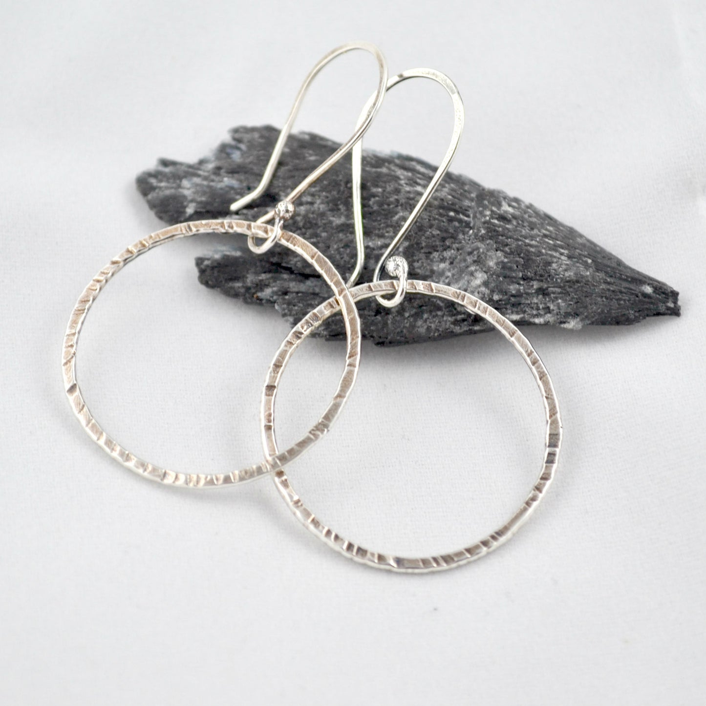Silver Dangle Hoops - Gemspell