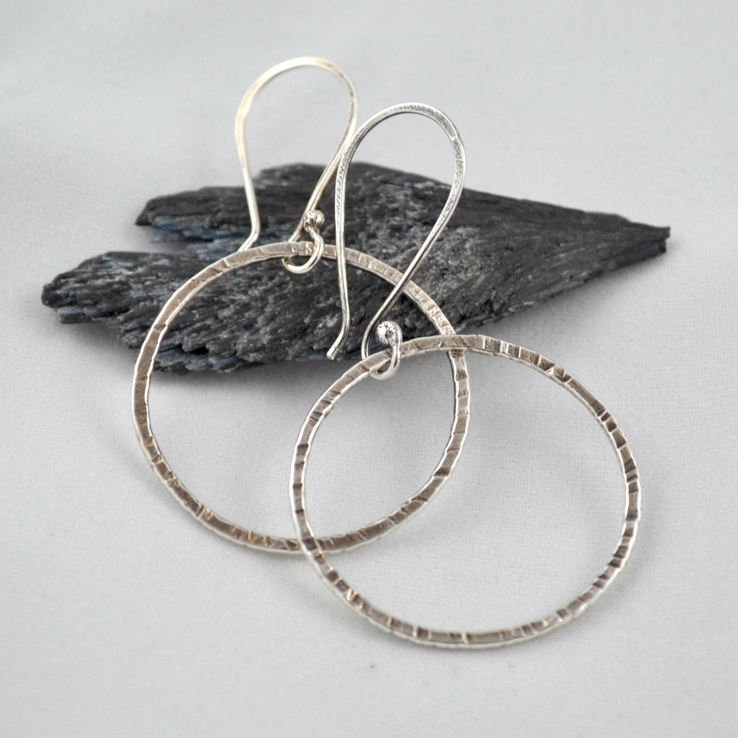 Silver Dangle Hoops - Gemspell