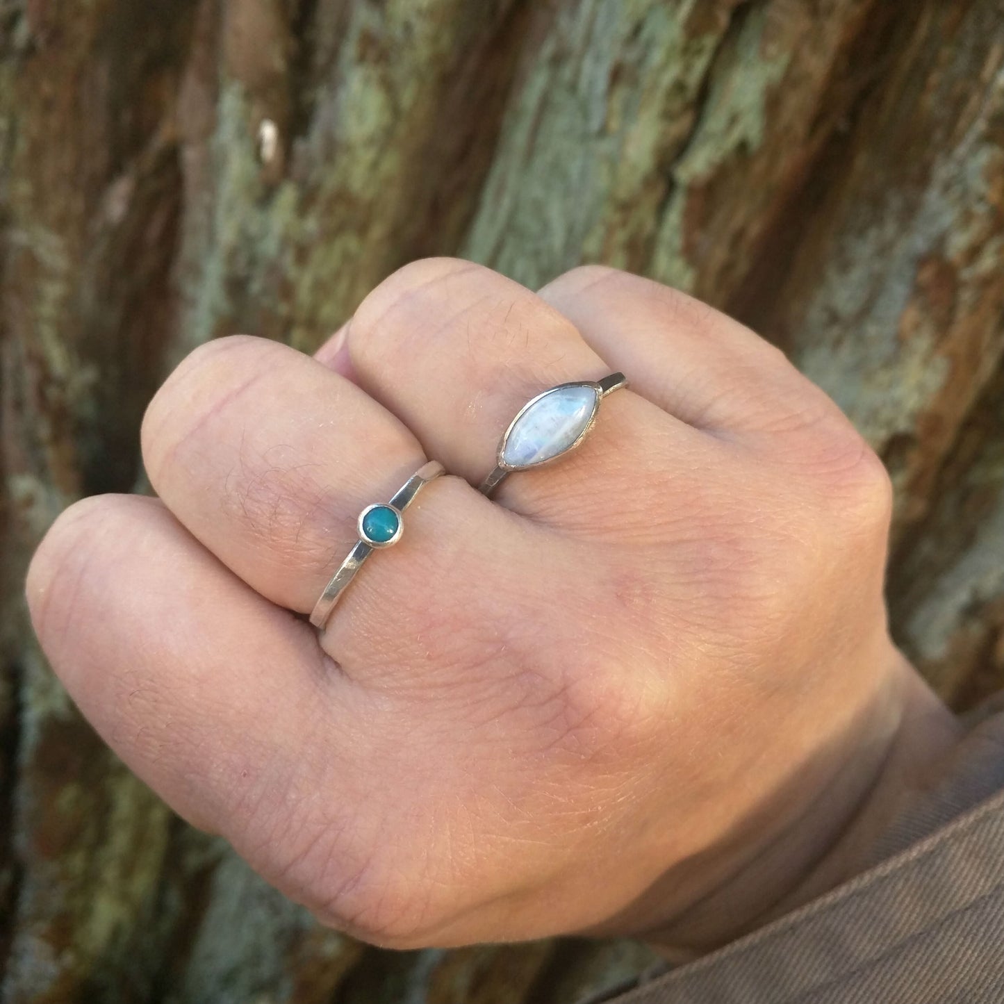 East to West Moonstone Ring - Gemspell