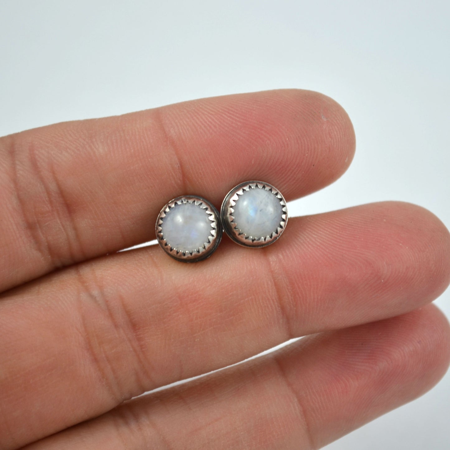 Moonstone Studs - Gemspell