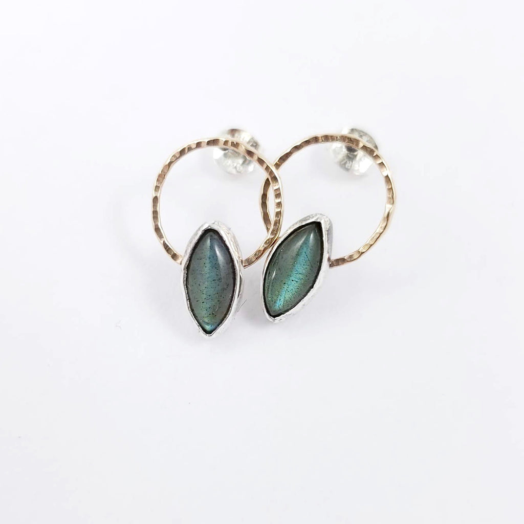 IRIS - "The Seer" Labradorite and Gold-filled Studs