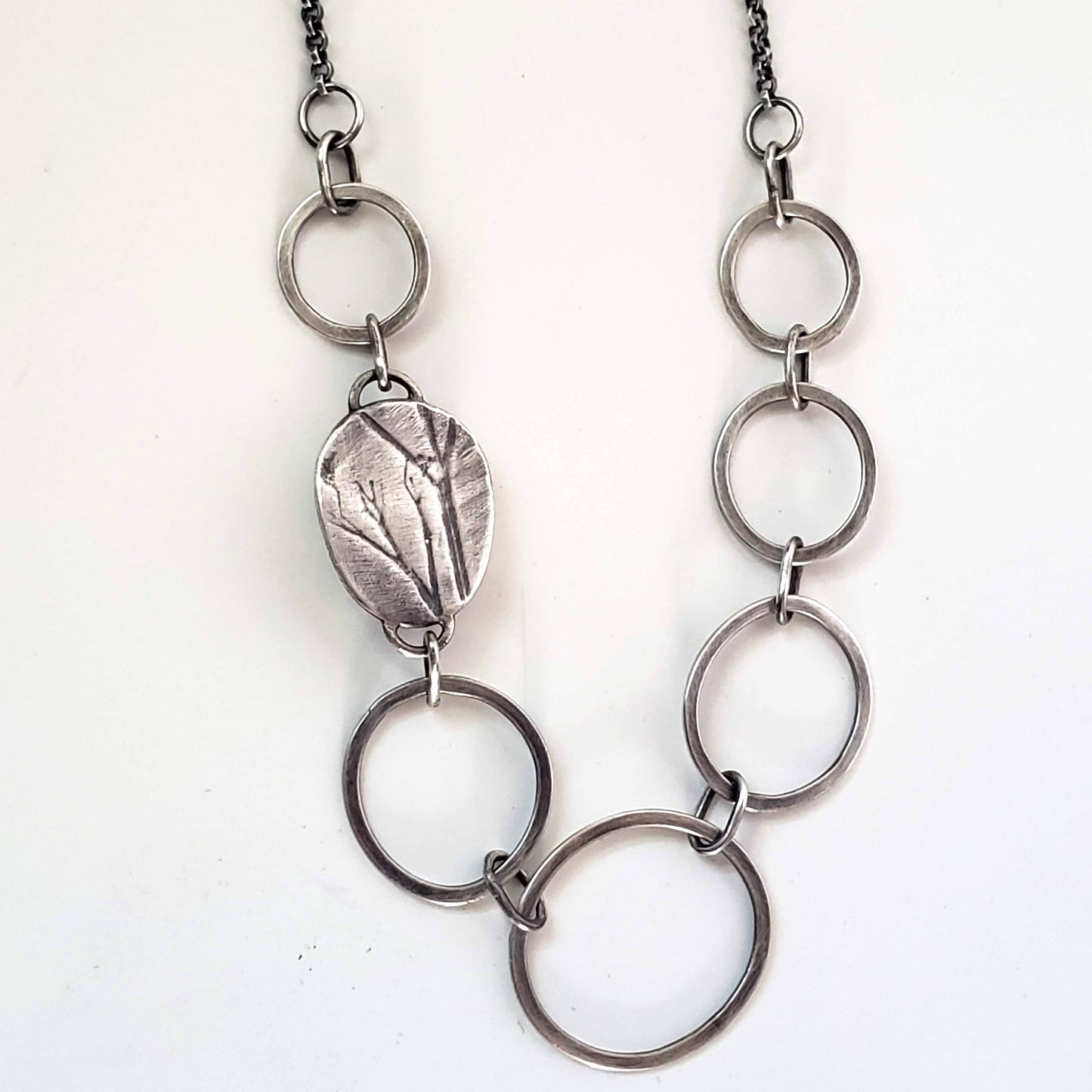 Grey Sapphire Link Necklace