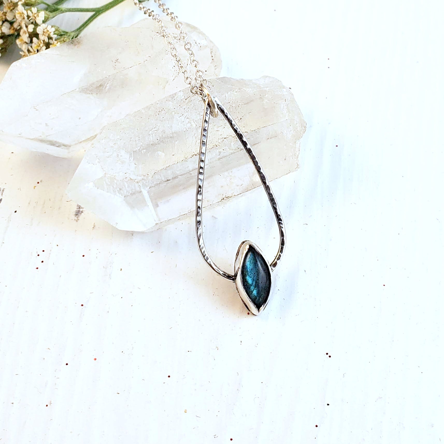 IRIS - "The Seer" Labradorite and Sterling Silver Necklace