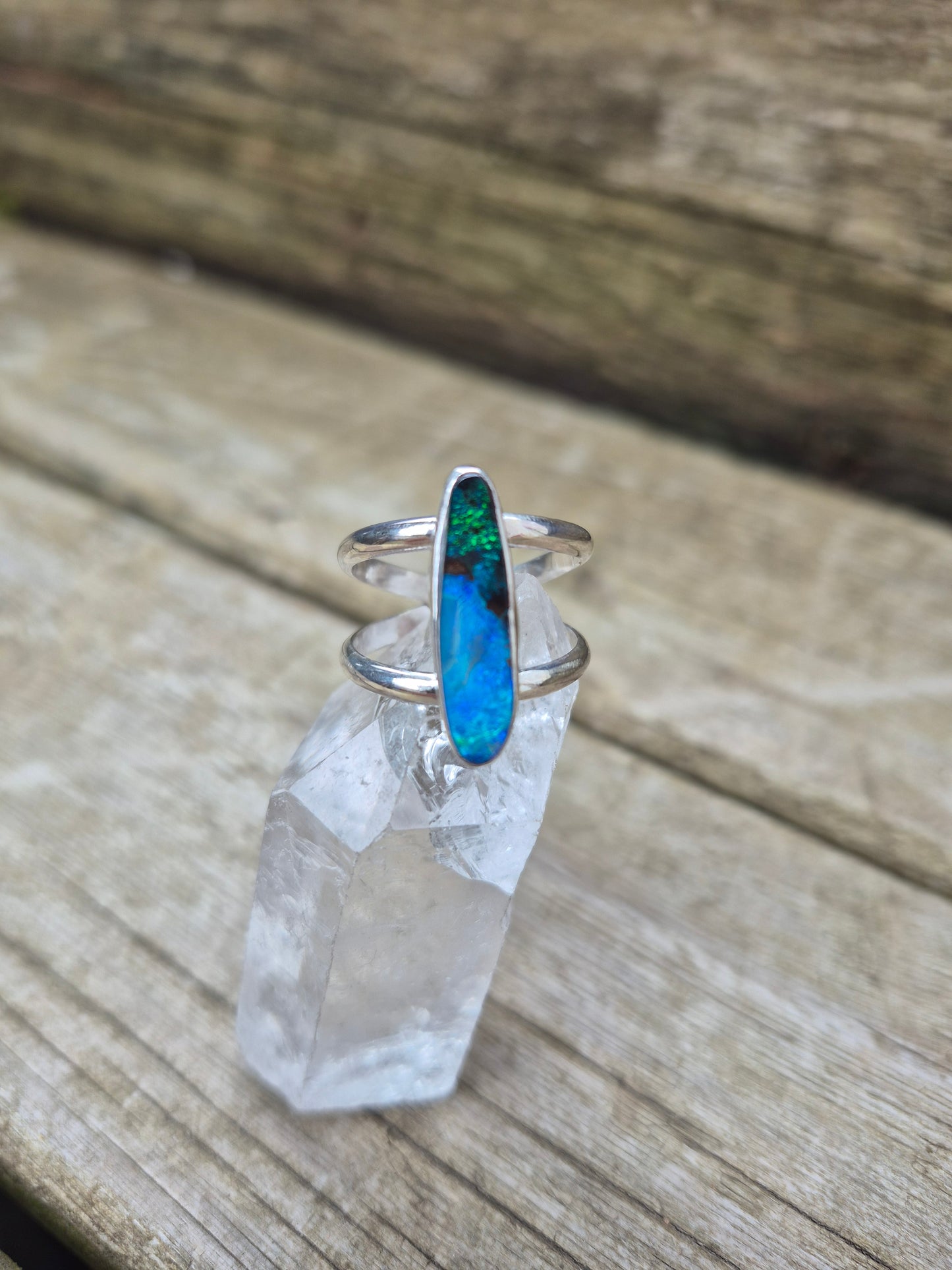"Accross" - Boulder Opal Ring