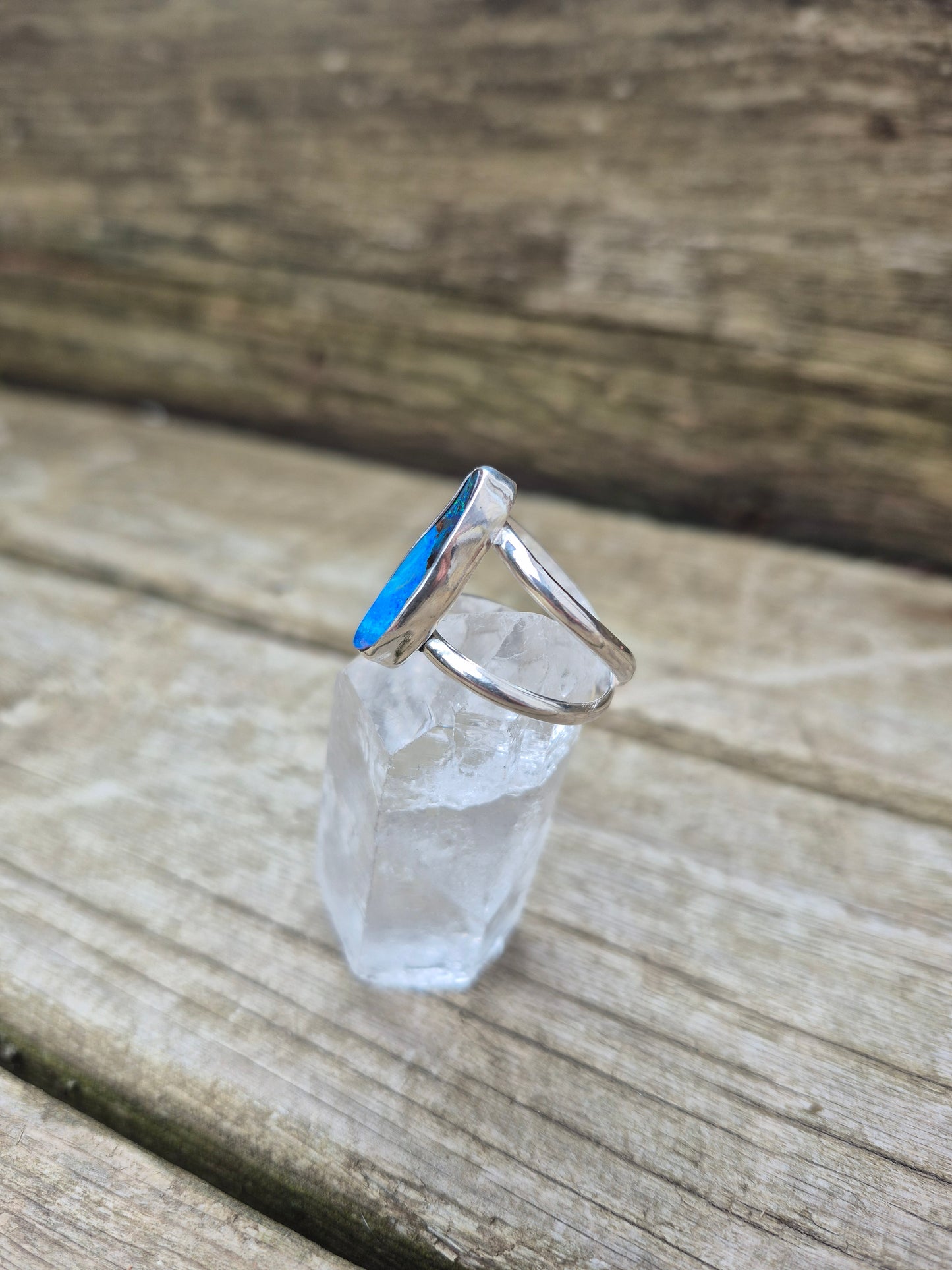 "Accross" - Boulder Opal Ring