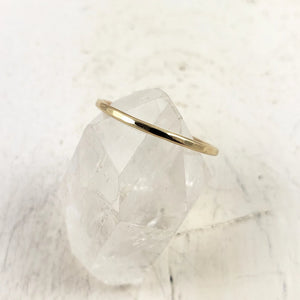 Solid Gold Band, 1.2mm, Faceted