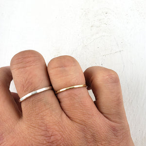 Solid Gold Band, 1.2mm, Faceted