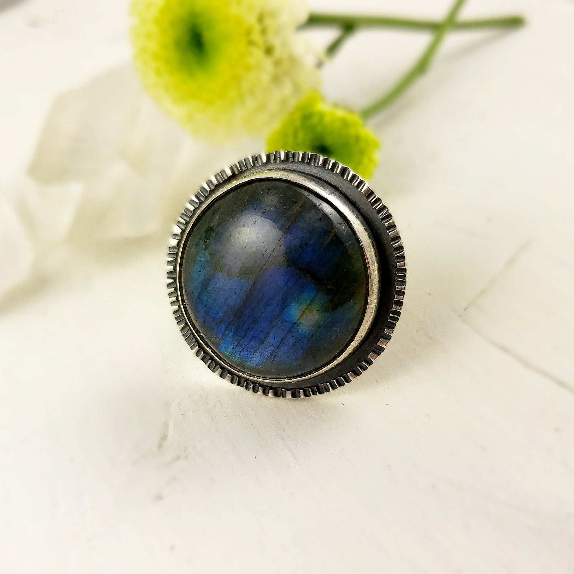 Labradorite Statement Ring, Handmade and One of a Kind