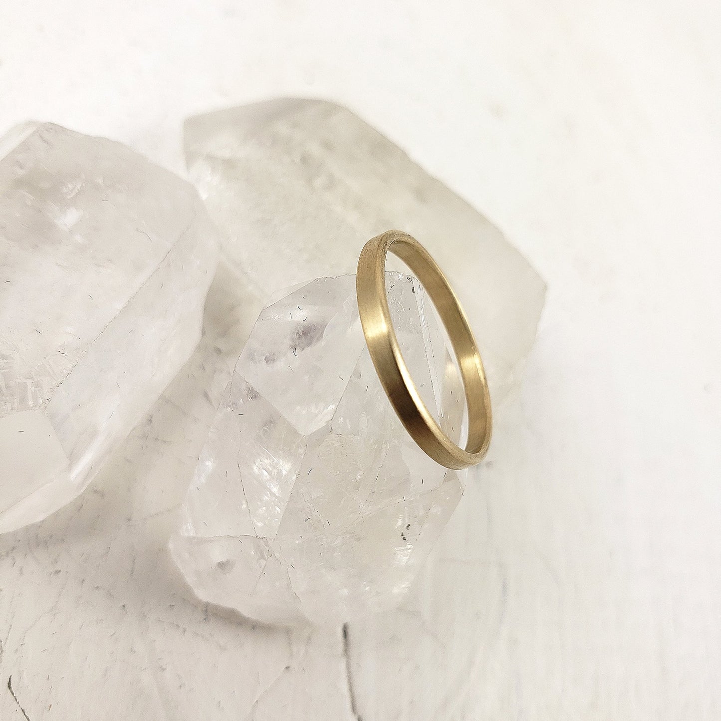Handmade in Canada solid 10k, 14 k or 18k yellow gold wedding band