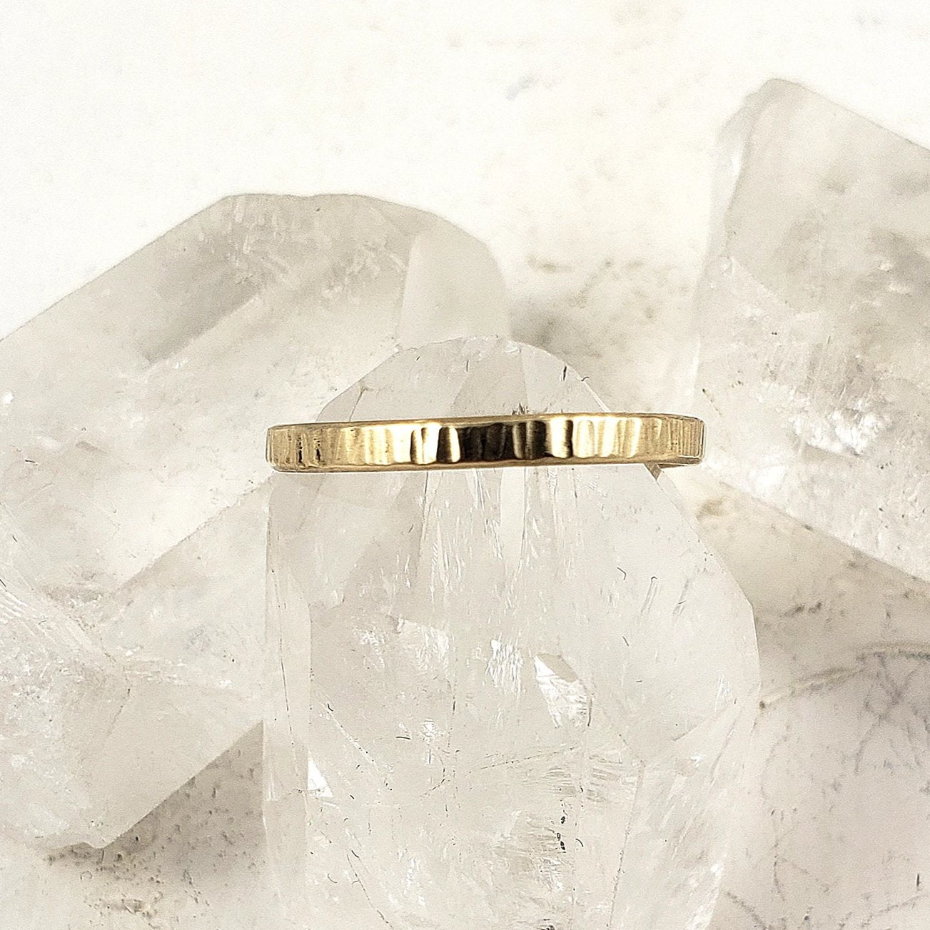 Solid gold engagement ring, classic and simple, in 10k, 14k or 18k yellow gold