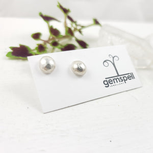 Silver Pebble Studs
