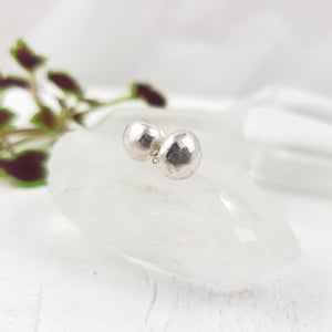Silver Pebble Studs