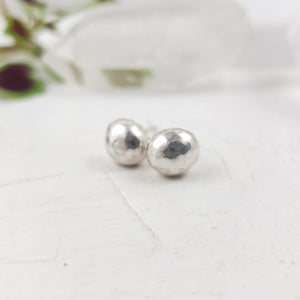 Silver Pebble Studs