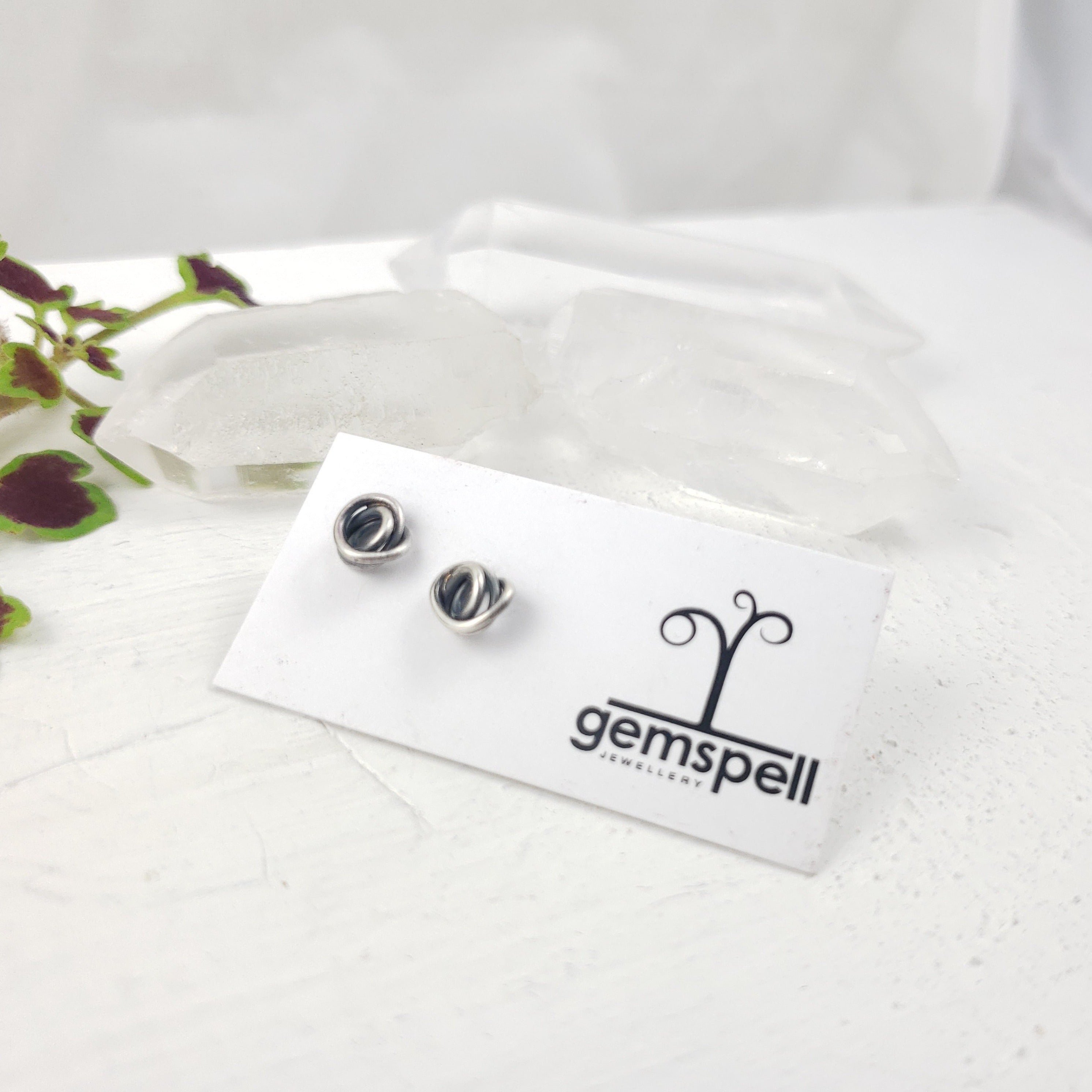Silver Knot Studs