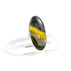 Bumblebee Jasper Statement Ring, Size 6.5 - Gemspell